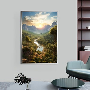 Forest Canvas / Landscape Art /Tree Wall Art / Forest Wall Decor / Nature Wall Art / Wall Art for Home, Office / With Frame Options
