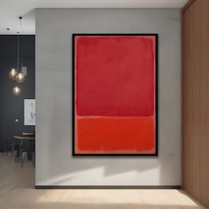 Mark Rothko red, light red Canvas, Colorful mix Rothko Art,Mark Rothko Canvas Wall Art,With different frame options for your home and office