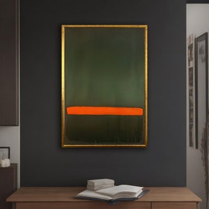 Mark Rothko khaki green Orange Canvas,Colorful mix Rothko Art,Mark Rothko Canvas, With different frame options for your home and office