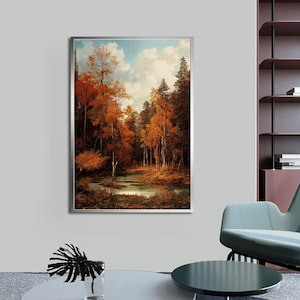 Forest Canvas / Autumn Art /Autumn Canvas/ Tree Canvas / Forest Wall Decor / Nature Wall Art /Wall Art for Home, Office/With Frame Options