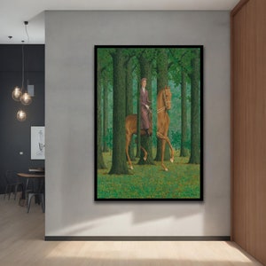 Rene Magritte The Blank Signature, Arte de parede equestre, Arte de parede The Blank Signature, Tela de arte de cavalo, Decoração de parede de reprodução