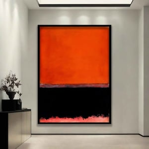 Mark Rothko orange color Canvas , Art Reproduction, Rothko Reproduction, Abstract Canvas Wall Art, Modern Minimal Art, mark painting