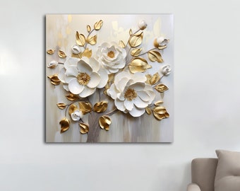 Flower canvas painting, Modern Decor Ideas For Your Home And Office Natural And Vibrant Home Wall Decor
