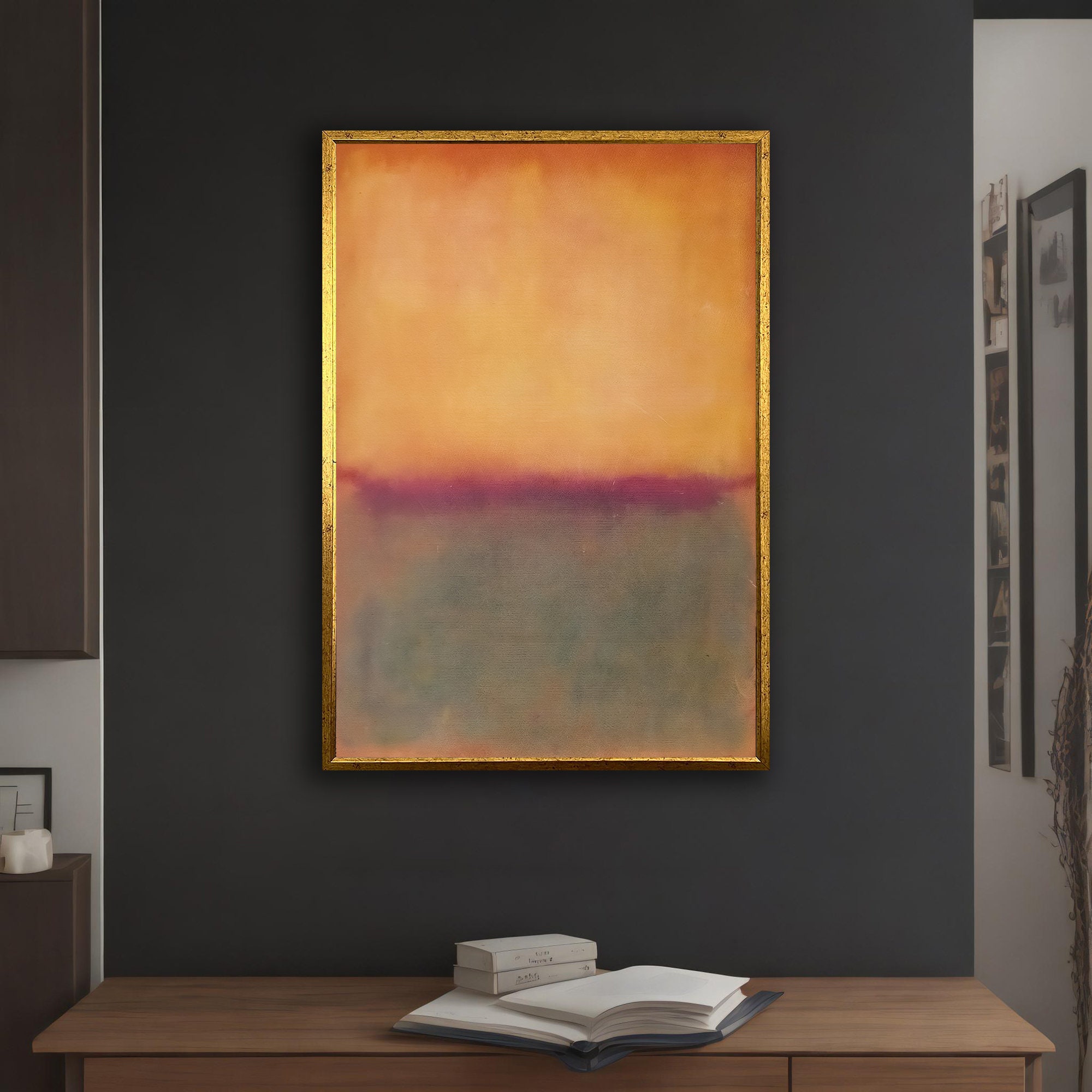 Mark Rothko Dark Yellow,red,mixed Canvas, Colorful Rothko Art, Mark ...