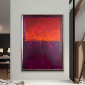 Mark rothko purple and orange wall decor, abstract poster, mark art, rothko print, purple abstract painting