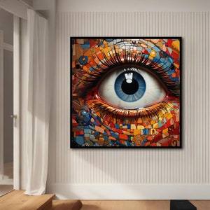 Colorful Eye Canvas, Eye Wall Art,Abstract Canvas, Art Modern Decor Ideas for Your Home and Office,With different frame options