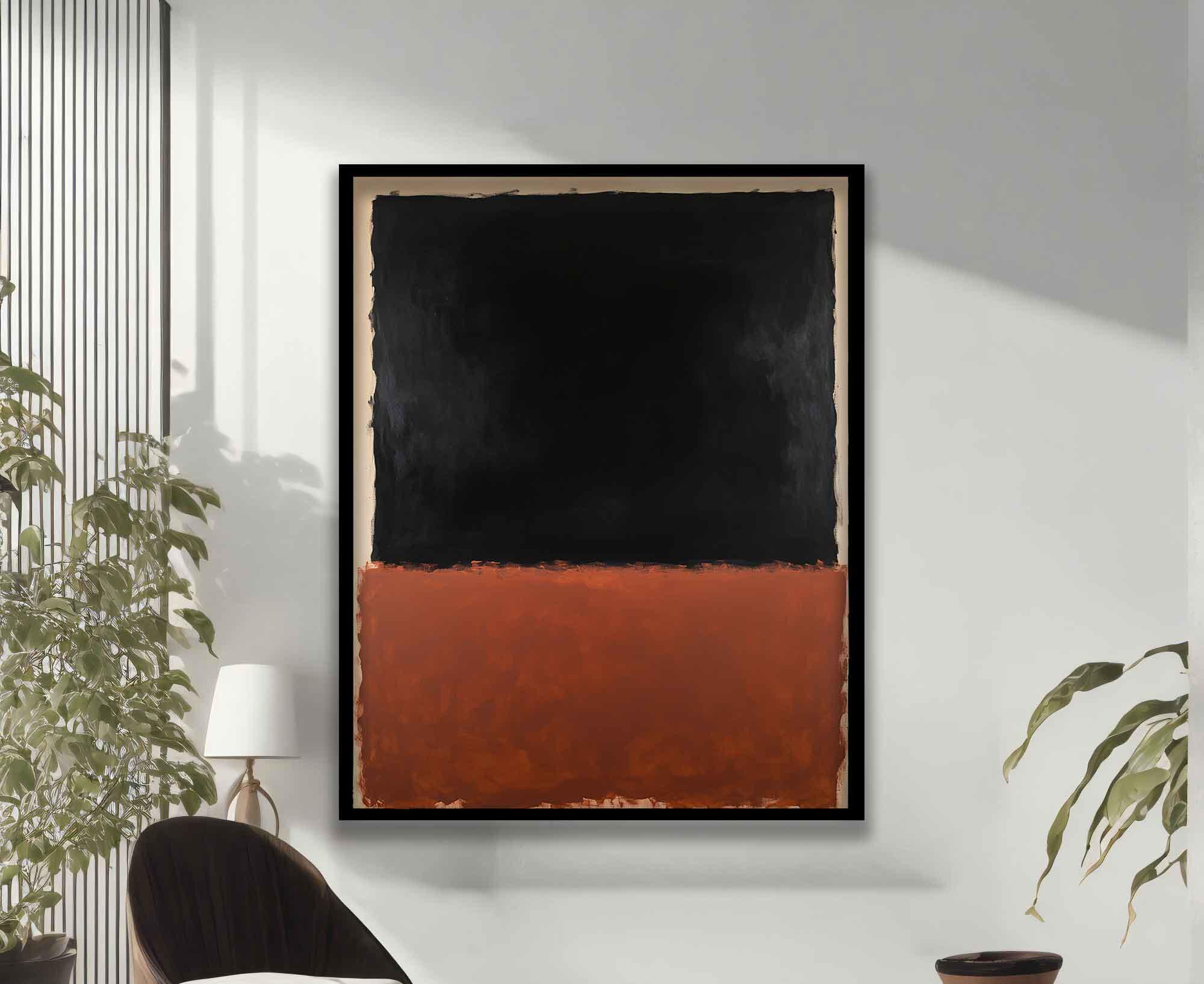 Mark Rothko Brown and Black Wall Decor, Abstract Poster, Mark Art ...