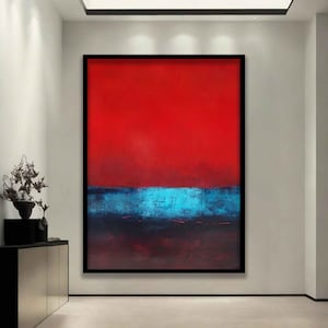 Mark Rothko red and blue Canvas , Art Reproduction, Rothko Reproduction, Abstract Canvas Wall Art, Modern Minimal Art, mark painting