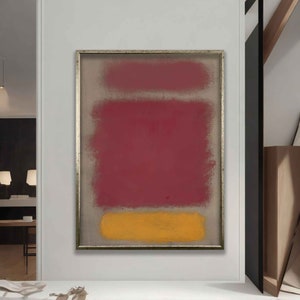 Mark Rothko red and yellow Canvas , Art Reproduction, Rothko Reproduction, Abstract Canvas Wall Art, Modern Minimal Art, mark painting