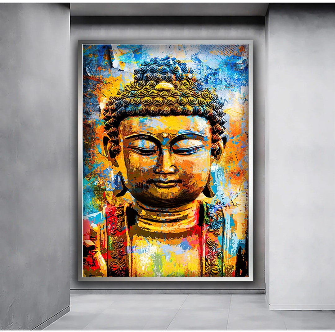 Buddha Canvas Buddha Wall Decor Home Canvas Trendy Ready to Etsy