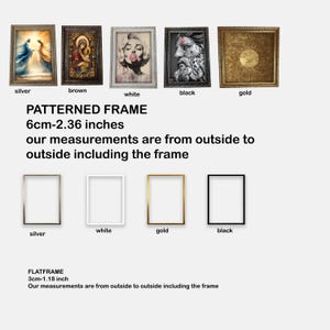a white poster with different frames and pictures