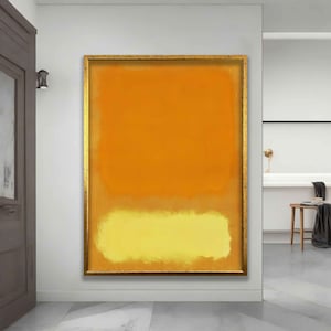 Mark Rothko orange and yellow Canvas , Art Reproduction, Rothko Reproduction, Abstract Canvas Wall Art, Modern Minimal Art, mark painting