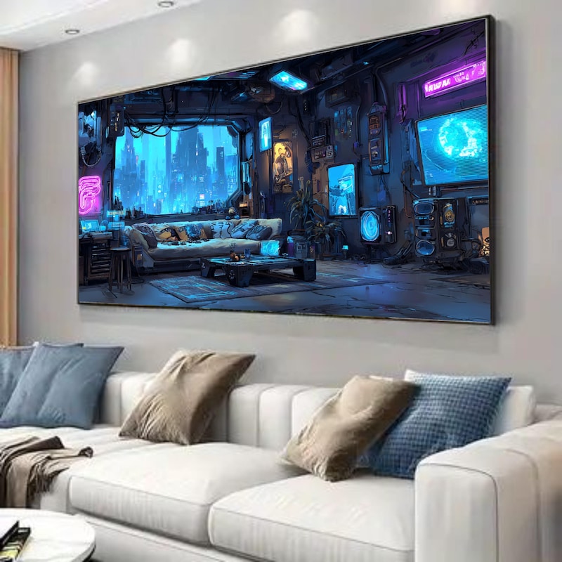 Cyberpunk Interior Design - Etsy