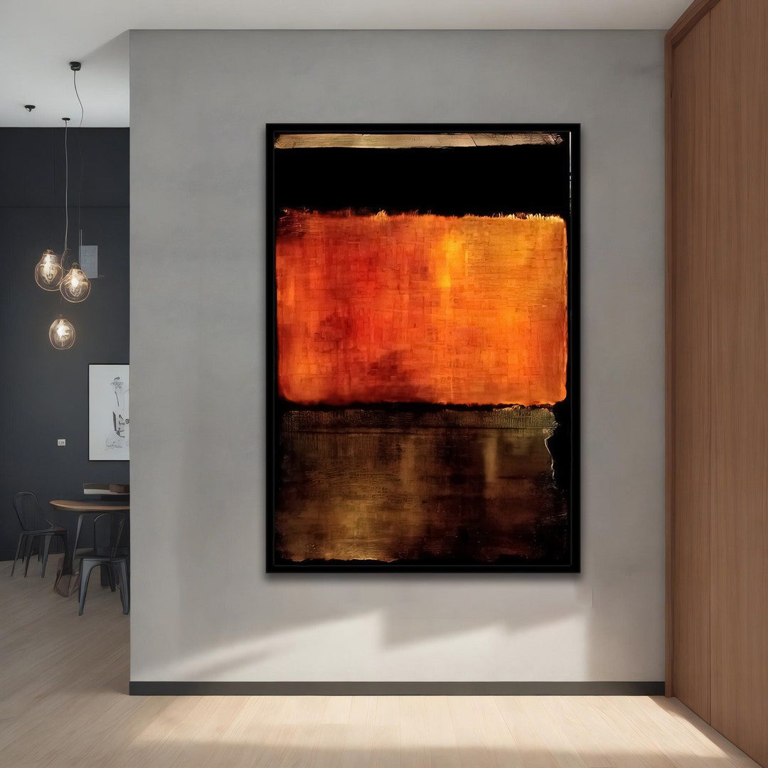 Mark Rothko Orange Brown Canvas, Colorful Mix Rothko Art, Mark Rothko ...