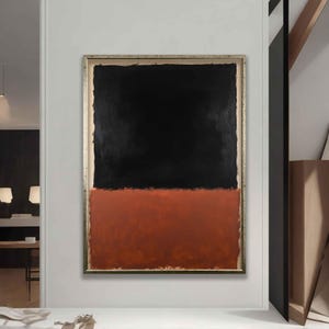 Mark rothko brown and black wall decor, abstract poster, mark art, rothko print, dark abstract painting