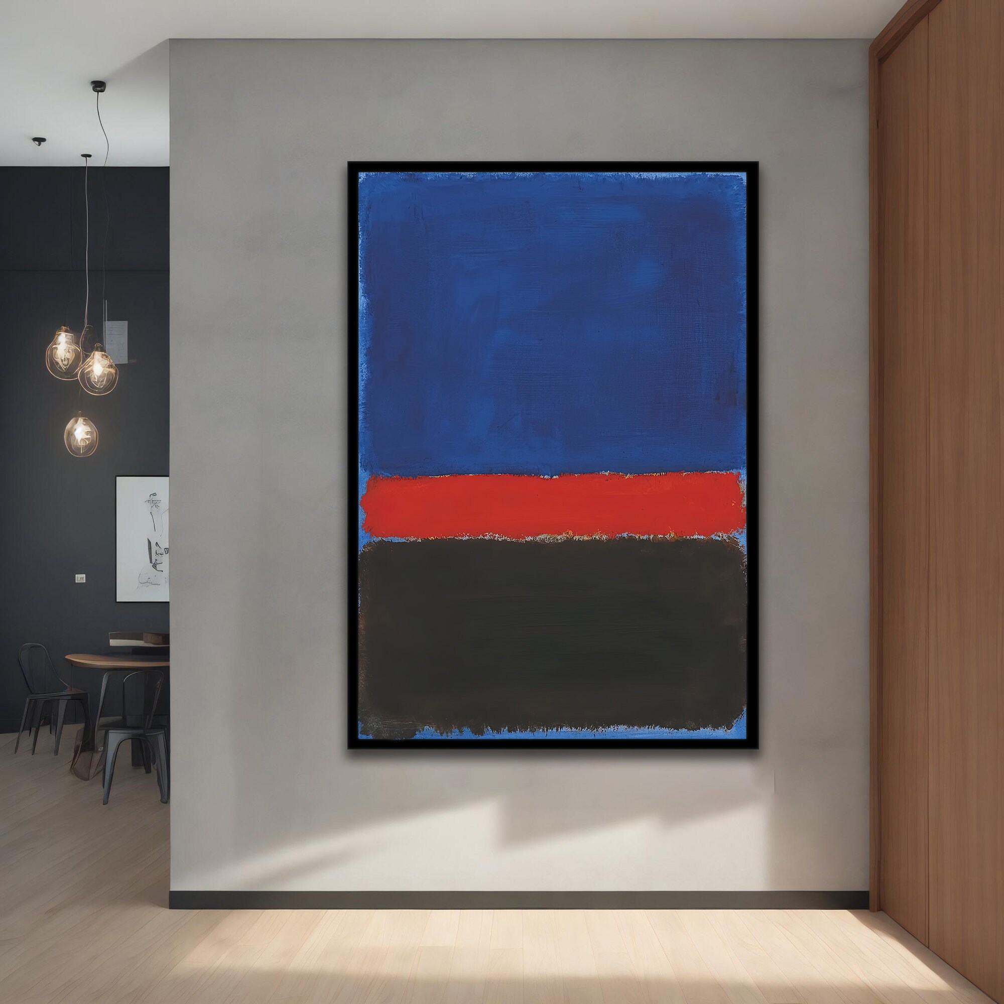Mark Rothko Blue Red Mark Rothko Blue Red Black Canvas, Colorful Mix Rothko Art,mark Rothko ...