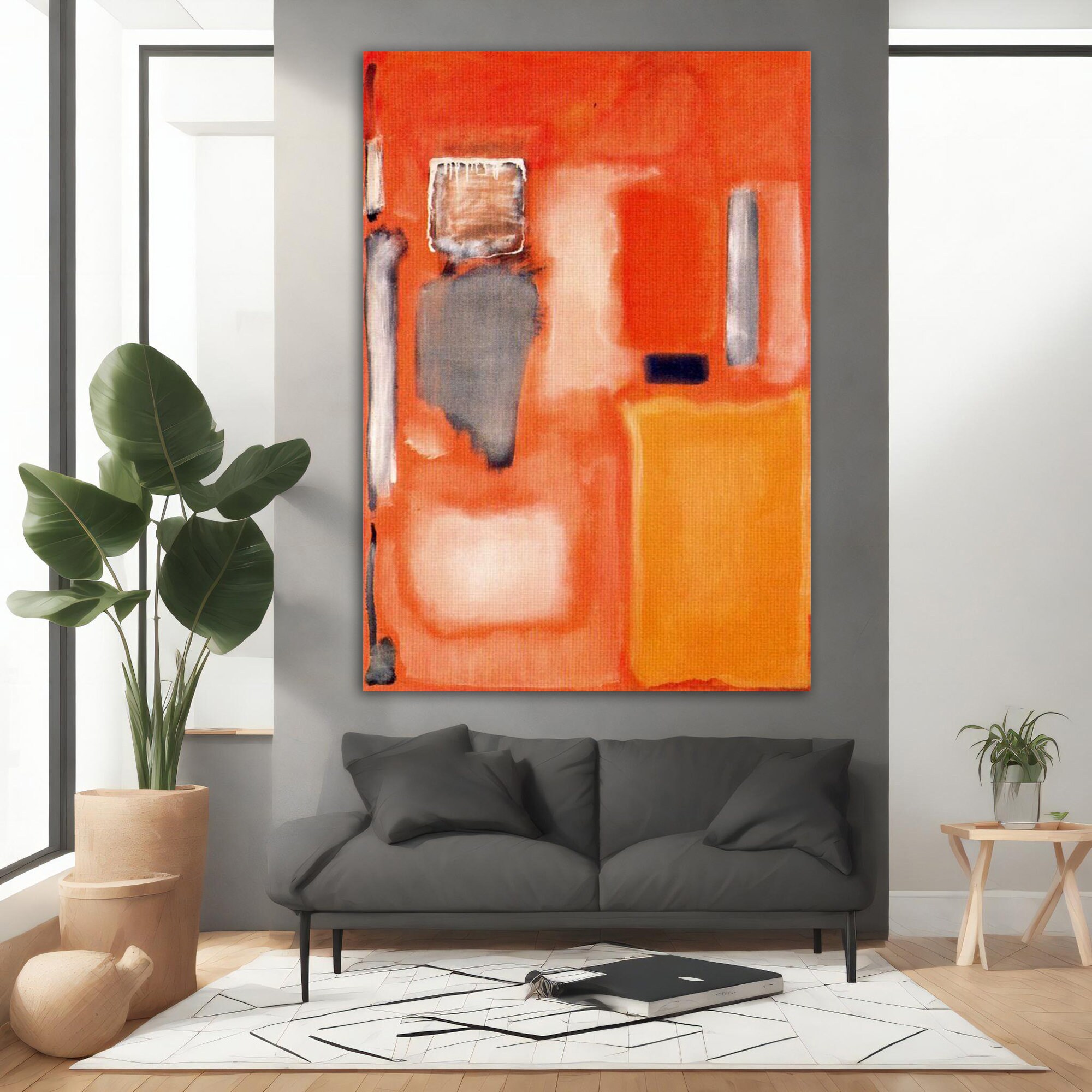 Mark Rothko Red and Orange Mix Canvas,colorful Mix Rothko Art,mark ...