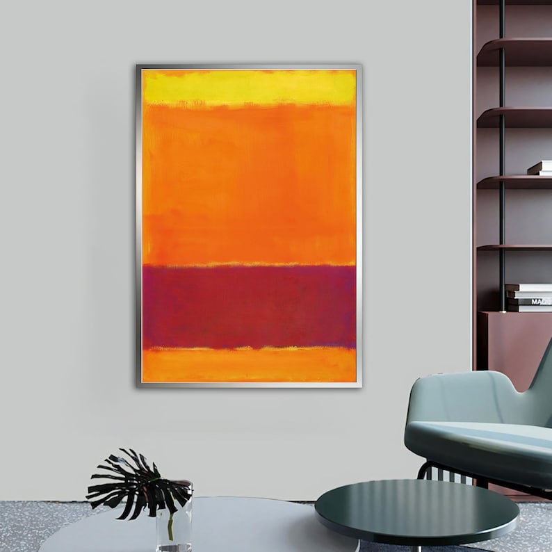 Mark Rothko Yellow Orange Red Canvascolorful Mix Rothko Etsy UK