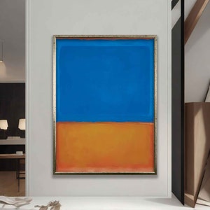 Mark Rothko orange and blue Canvas , Art Reproduction, Rothko Reproduction, Abstract Canvas Wall Art, Modern Minimal Art, mark painting