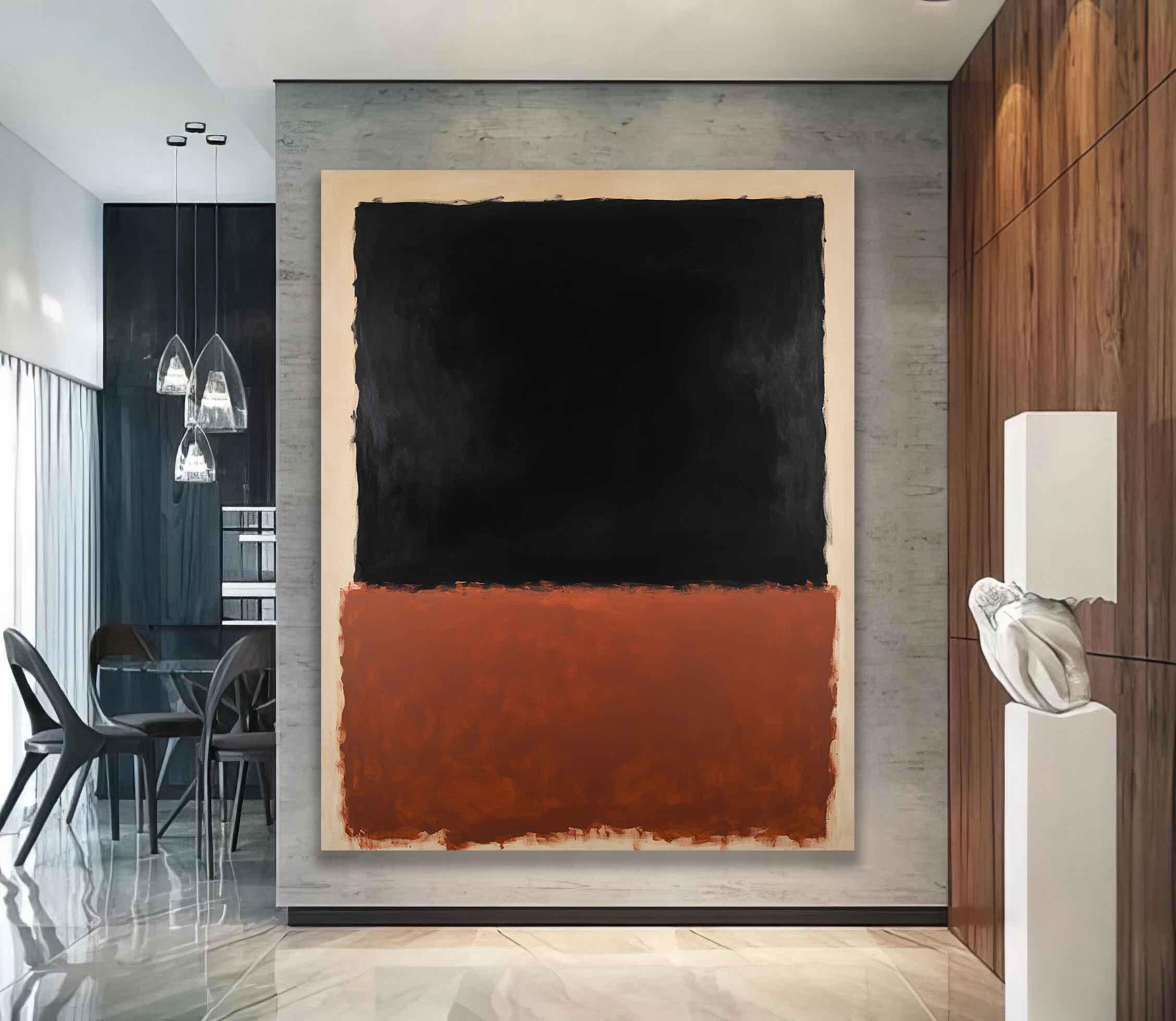 Mark Rothko Brown and Black Wall Decor, Abstract Poster, Mark Art