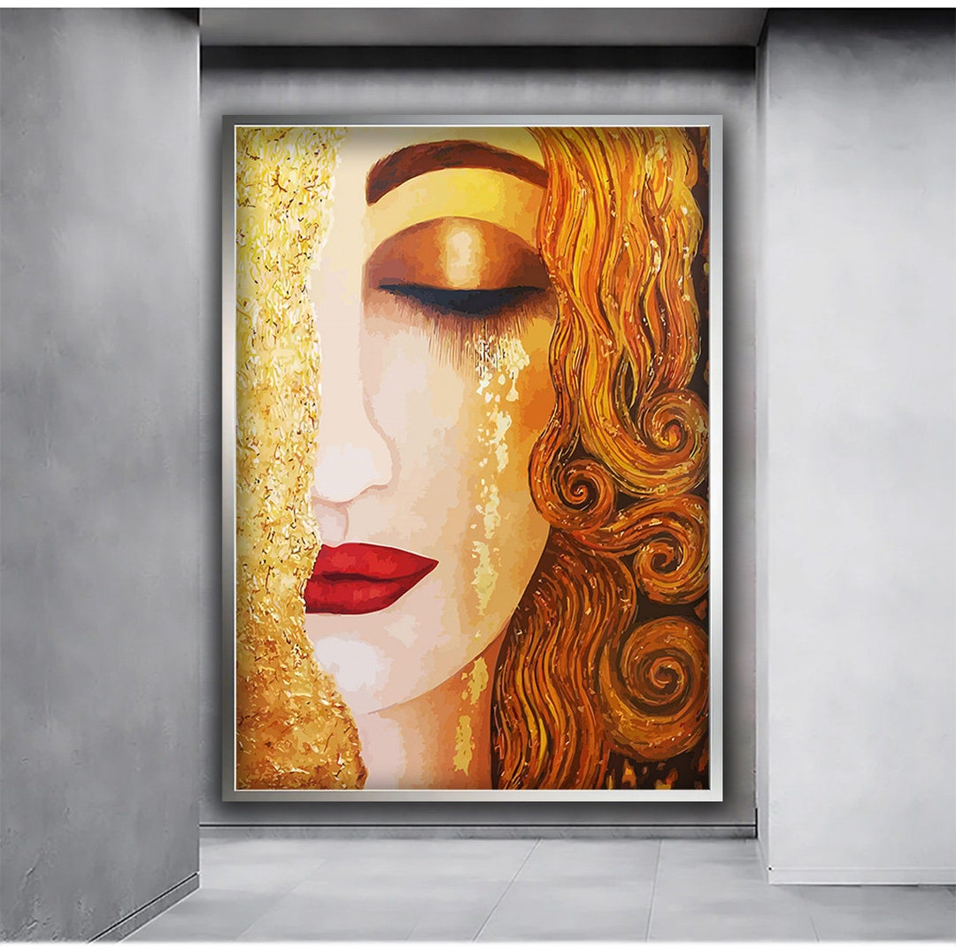 Golden Tears Art Print, Gustav Klimt Art Print,gustav Klimt Golden