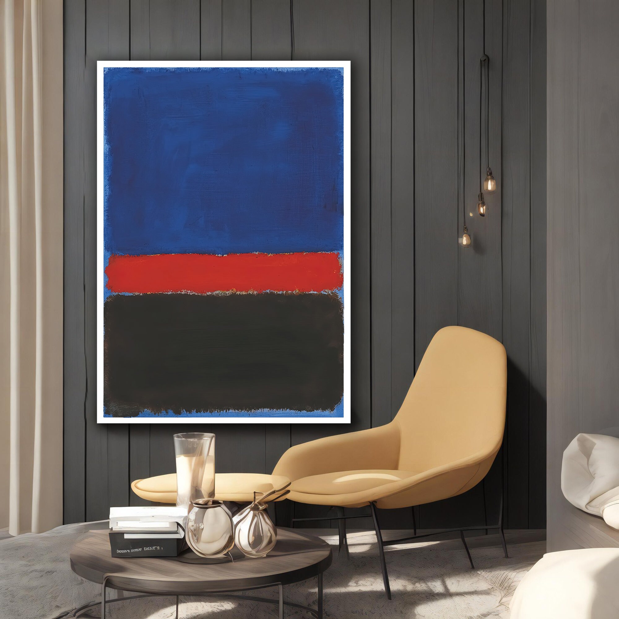 Mark Rothko Blue Red Mark Rothko Blue Red Black Canvas, Colorful Mix Rothko Art,mark Rothko ...