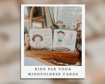 Cartes de pleine conscience pour le yoga pour enfants avec DPP USAGE COMMERCIAL