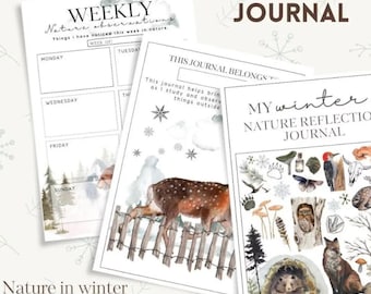 Winter kids journal with PLR resell rights- commercial use- mom biz