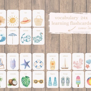 PLR , MRR vocabulary summer flashcards 24x
