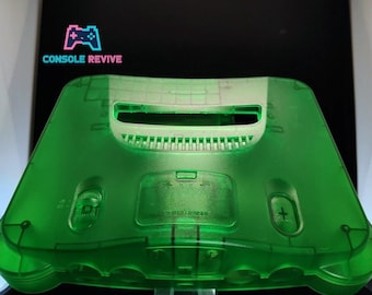 Green Transparent Replacement Shell Case for N64 - Enhance Your Console's Look!