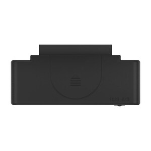May include: A black electronic device with a rectangular body and a raised top section. The front features a curved indentation with three horizontal lines and the text "16:9 4:3".