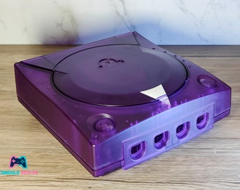 Sega Dreamcast Replacement Shell – Transparent Purple Retro Console