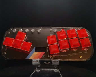 Mini Hitbox Fightstick – Red Keycaps, Cherry Switches