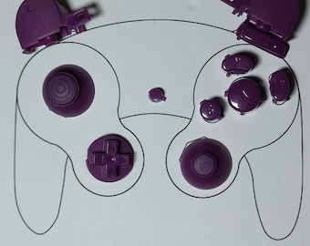 Custom Purple Gamecube Controller Button Set