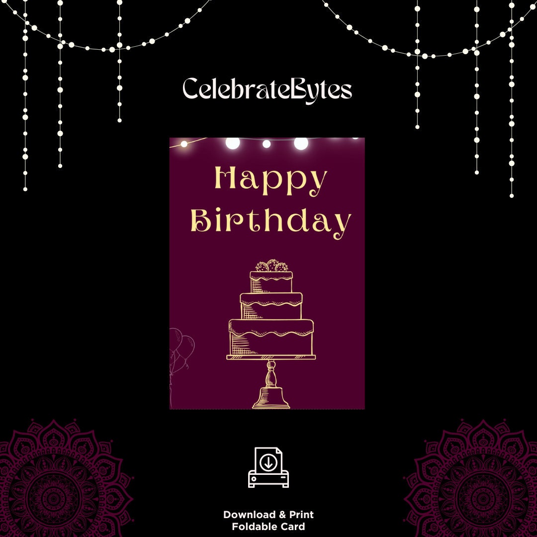 Best Printable Birthday Wishes Card Digital Card Birthday Card ...