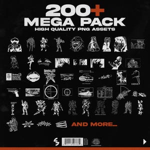 200+ Y2K Streetwear-pictogrammen en -vormen | Kleding | Supersterrenpakket voor grafisch ontwerp, logo's en kleding