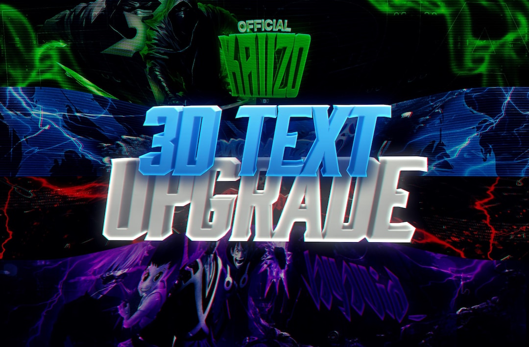3D Text Upgrade | Gstaikdesigns, Custom Logo & Banner - Etsy