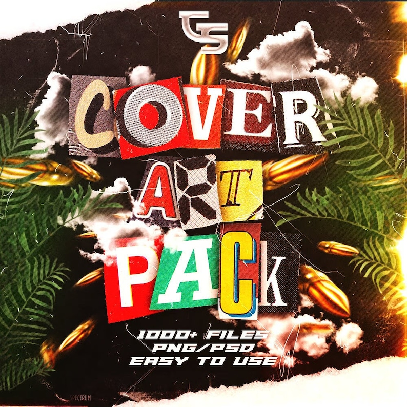 Cover Art Graphics Pack | 1000+ Assets | Song Cover Template | Canva | Photoshop | Song Cover Elements | Fonts | Design