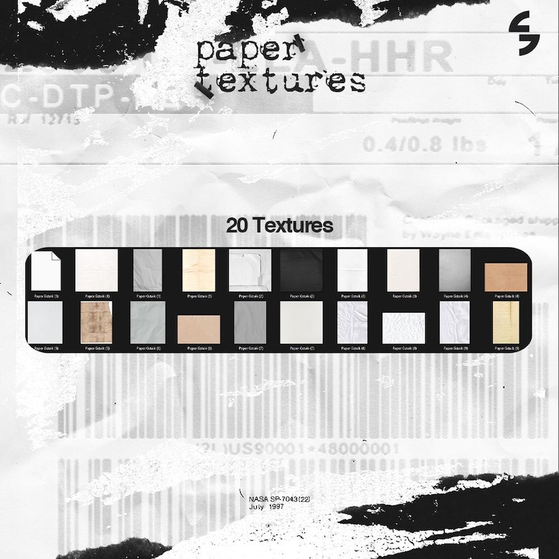 Paper Textures Graphics Pack | 200+ Paper Assets, Fonts, Letters ...