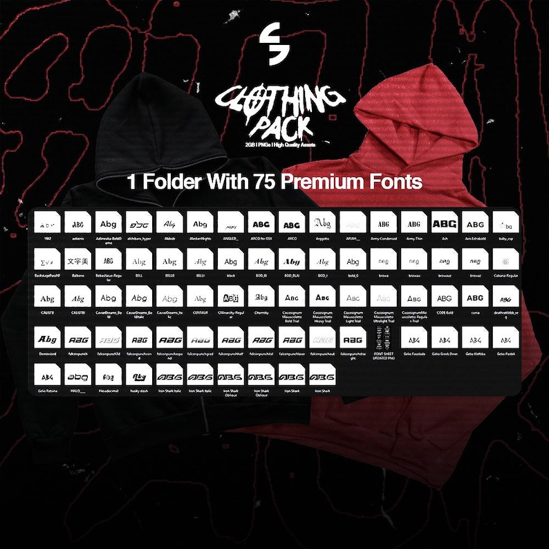 Streetwear Design Graphics Pack: 1000+ PNG Assets | Vector Mockups for Clothing Brand and Fashion Design