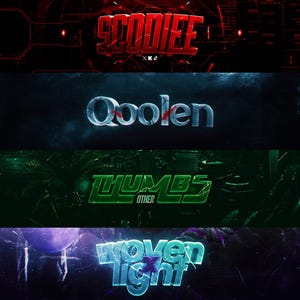 Custom 3D YouTube Banner and Logo | Stream Overlay | Twitter | Twitch Banner| Discord | Profile Picture
