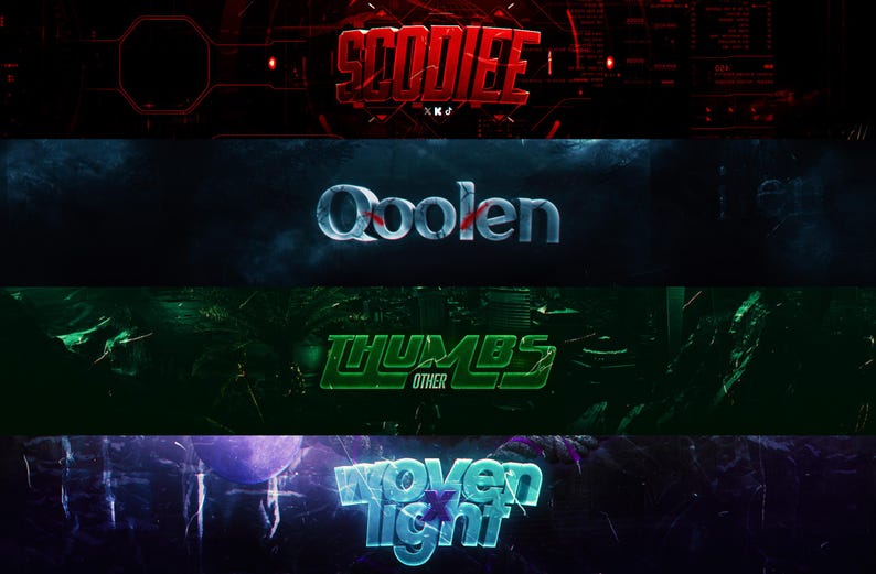 Custom 3D YouTube Banner and Logo | Stream Overlay | Twitter | Twitch Banner| Discord | Profile Picture