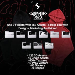 Streetwear Design Graphics Pack: 1000+ PNG Assets | Vector Mockups for Clothing Brand and Fashion Design