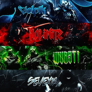 Gaming  Banner and Logo Design for YouTube Twitch Kick Discord and More | Profile Picture and Logo