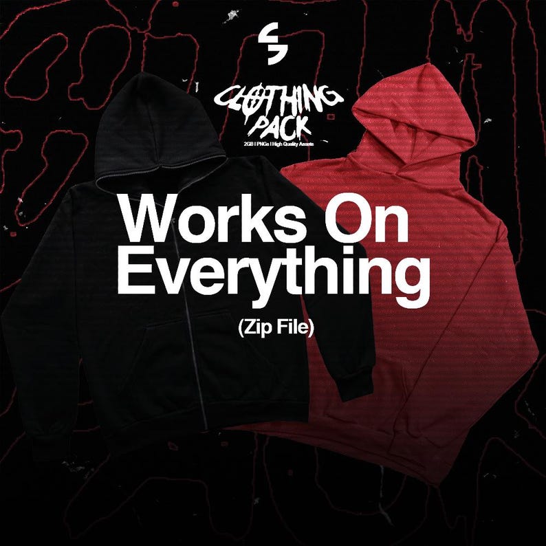 Streetwear Design Graphics Pack: 1000+ PNG Assets | Vector Mockups for Clothing Brand and Fashion Design