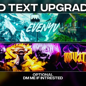 Custom 3D YouTube Banner and Logo | Stream Overlay | Twitter | Twitch Banner| Discord | Profile Picture