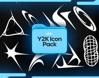 130+ Y2Y Logo Elemente | Streetwear-Assets-Bundle | Schmutz | Digitaler Download für Designer | Kleidungs-Design-Assets