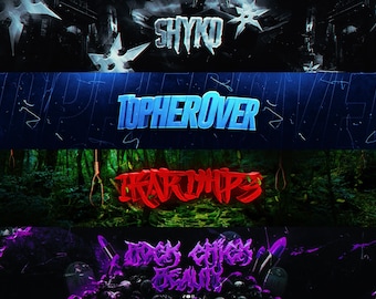 Benutzerdefinierte 3D YouTube Banner und Logo | Stream Overlay | Zwitschern | Twitch Banner| Zwietracht | Profilbild