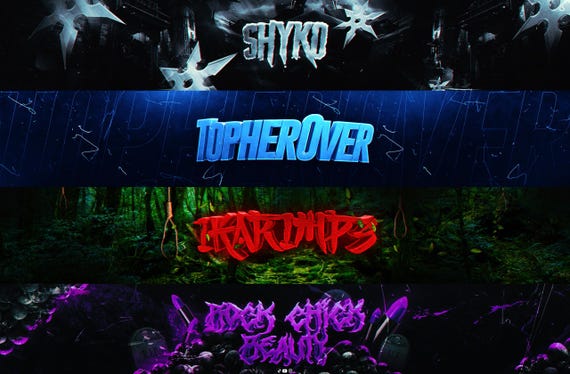 Custom 3D YouTube Banner and Logo | Stream Overlay | Twitter | Twitch Banner| Discord | Profile Picture