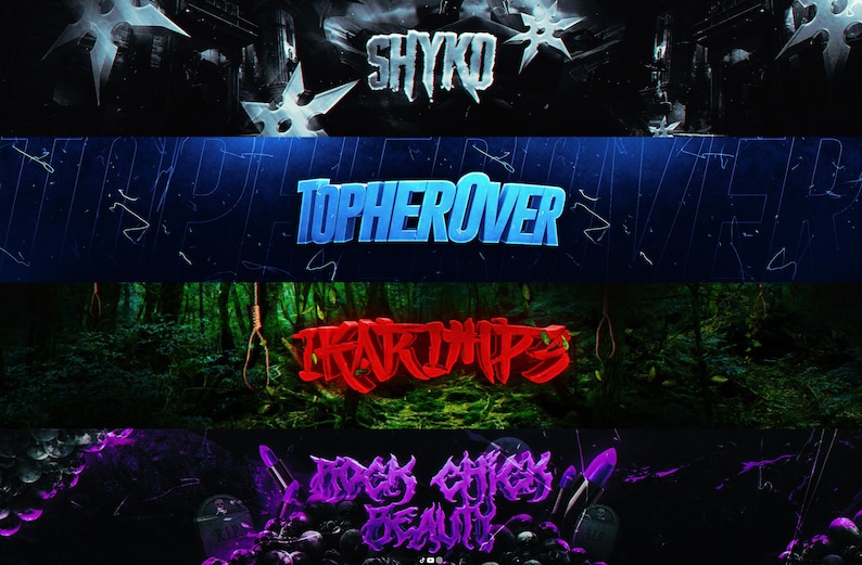 Custom 3D YouTube Banner and Logo | Stream Overlay | Twitter | Twitch Banner| Discord | Profile Picture